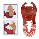 5 PCS Hairdressing Plastic Banana Hair Clip(Brown)