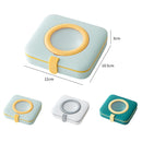 Portable Needlework Box Home Multi-Function Needlework Storage Box(White Gray)