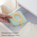 Portable Needlework Box Home Multi-Function Needlework Storage Box(White Gray)