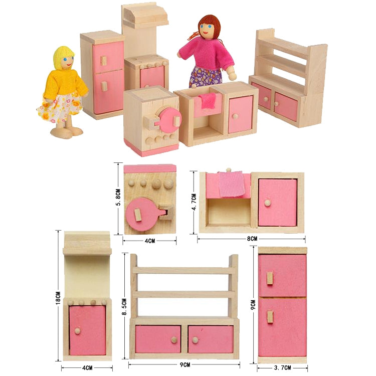 Pretend Play Mini Simulation Children Small Furniture Doll House Toy(Kitchen)