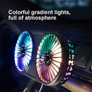 F211 Car Double Head With Led Electric Fan Car Air Outlet Instrument Panel USB Mini Fan(Pink)