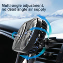 F211 Car Double Head With Led Electric Fan Car Air Outlet Instrument Panel USB Mini Fan(Green)