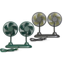 F503 Double Head Hose USB Car Mini Fan Home Car Dual-purpose Multi-function Fan(Black)