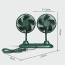 F503 Double Head Hose USB Car Mini Fan Home Car Dual-purpose Multi-function Fan(Black)