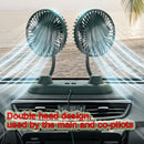 F503 Double Head Hose USB Car Mini Fan Home Car Dual-purpose Multi-function Fan(Black)