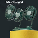 F503 Double Head Hose USB Car Mini Fan Home Car Dual-purpose Multi-function Fan(Black)