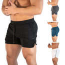 Men Sports Shorts Pants Quick-Drying Marathon Running Three-Point Pants, Size: L(Dark Gray Without Logo)