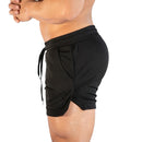 Men Sports Shorts Pants Quick-Drying Marathon Running Three-Point Pants, Size: XXXL(Dark Gray Without Logo)