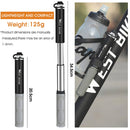 WEST BIKING Mountain Bike Portable High Pressure Rubber Grip Pump(120PSI Black)