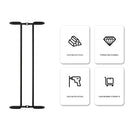 3 PCS Simple Single-Row Red Wine Cup Inverted Rack(Dumb Black)