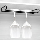 3 PCS Simple Single-Row Red Wine Cup Inverted Rack(Dumb Black)
