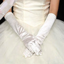 Bride Gloves Satin Long Vintage Travel Sunscreen Dress Wedding Gloves(Beige)