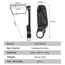 WEST BIKING Bicycle Handlebar Folding Mirror(Black)