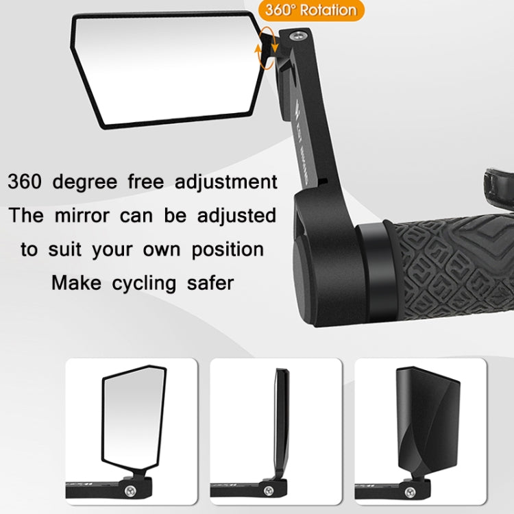 WEST BIKING Bicycle Handlebar Folding Mirror(Black)
