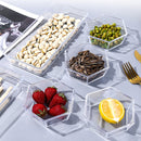 2 PCS Geometric Snack Plate, Style: Hexagonal (Transparent)
