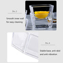 2 PCS Geometric Snack Plate, Style: Hexagonal (Transparent)