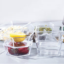2 PCS Geometric Snack Plate, Style: Hexagonal (Transparent)