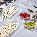2 PCS Geometric Snack Plate, Style: Rectangular (Transparent)