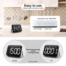 Rechargeable Large Screen LCD Electronic Timing Reminder Alarm Clock Kitchen Baking Timer(Black)