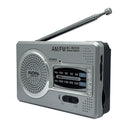 BC-R2033 AM FM Radio Telescopic Antenna Full Band Portable Radio Receiver(Silver Gray)