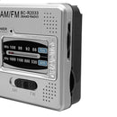 BC-R2033 AM FM Radio Telescopic Antenna Full Band Portable Radio Receiver(Silver Gray)