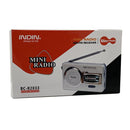 BC-R2033 AM FM Radio Telescopic Antenna Full Band Portable Radio Receiver(Silver Gray)