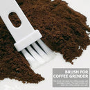 20 PCS Coffee Bean Grinder Spoon Grinder Cleaning Brush With Scale(Black Handle White Hair)