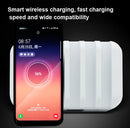 QC 3.0+5 USB Ports+QI Wireless Charging Multi-function Charger with Clock Function,EU Plug(Grey)