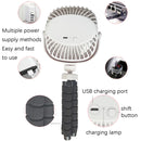 Octopus Stroller Deformation Fan Desktop Portable Handheld USB Small Fan, Colour: 1200mAh Black