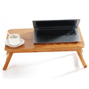 Bauhinia Pattern Folding Computer Desk Bed Dorm Notebook Lap Desk Large with Fan