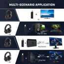 EKSA E910 5.8GHz Ambient Noise Cancelling Retractable Microphone Wireless Gaming Headset(Black)