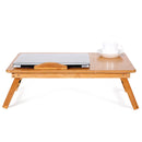 Sunflower Pattern Bed Laptop Desk Foldable Book Desk With Drawer ,Size: Medium