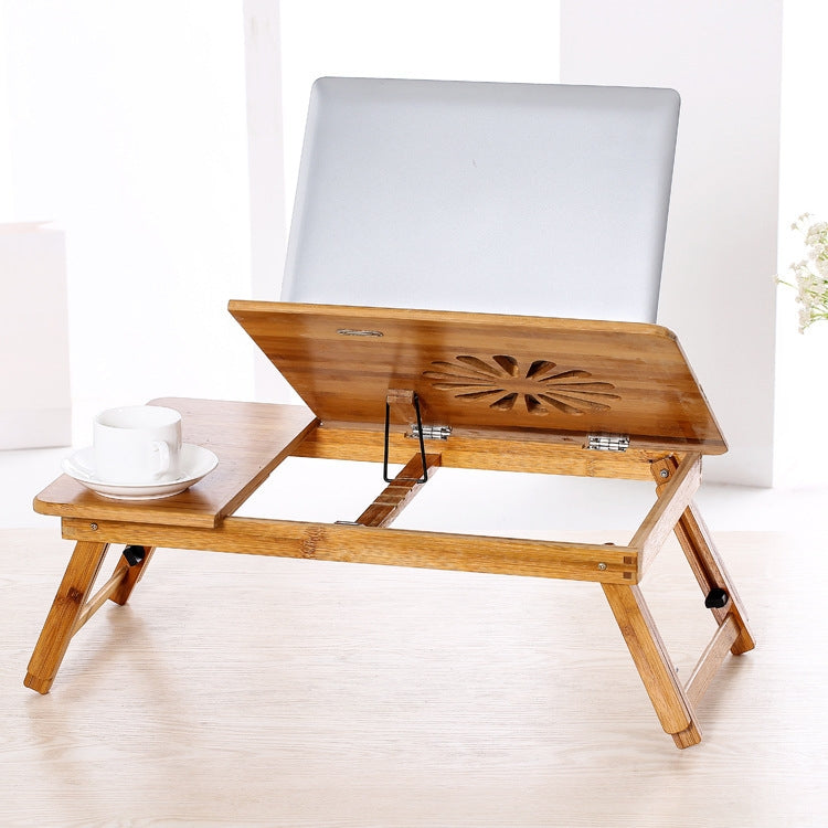 Sunflower Pattern Bed Laptop Desk Foldable Book Desk With Drawer ,Size: Large