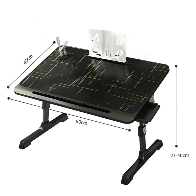 N6 Liftable and Foldable Bed Computer Desk, Style: Drawer+Shelf+USB