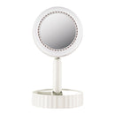 HD Makeup Mirror Fill Light Table Lamp Mute Fan(White)