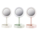 HD Makeup Mirror Fill Light Table Lamp Mute Fan(White)