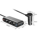 3USB QC3.0 Fast Charge + PD 120W Car Conversion Charger