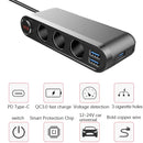 3USB QC3.0 Fast Charge + PD 120W Car Conversion Charger