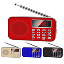 Y-619 FM/AM Mini Radio MP3 Rechargeable Music Player Support TF/SD Card with LED Display(Red)