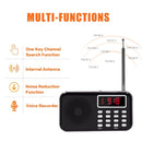 Y-619 FM/AM Mini Radio MP3 Rechargeable Music Player Support TF/SD Card with LED Display(Red)