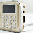 Y-619 FM/AM Mini Radio MP3 Rechargeable Music Player Support TF/SD Card with LED Display(Red)