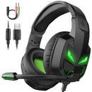 EKSA E7000 RGB Illuminated Gaming In-Line Headset, Cable Length: 2m(Black)