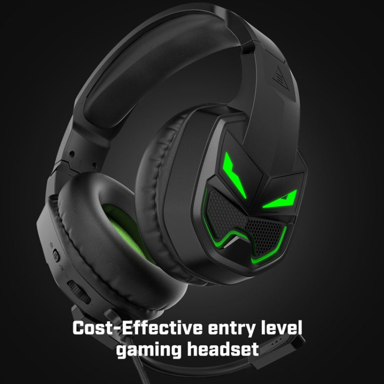 EKSA E7000 RGB Illuminated Gaming In-Line Headset, Cable Length: 2m(Black)