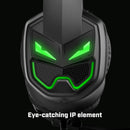 EKSA E7000 RGB Illuminated Gaming In-Line Headset, Cable Length: 2m(Black)