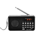 L-938 MP3 Audio Player FM Radio Support SD MMC Card AUX-IN Earphone-out(Black)