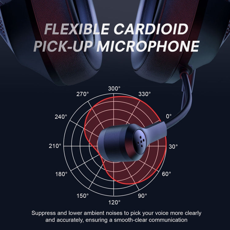 EKSA E3D Lightweight Adjustable Mic Gaming Wired Headset, Cable Length: 2m(Black)