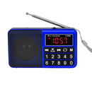 Y-928 FM Radio LED Display MP3 Support TF Card U Disk(Blue)