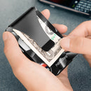 NEWBRING Large-capacity Multi-card Metal Anti-magnetic Card Holder(Geometric Pattern)