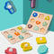 2 PCS Wooden Number Shape Matching Board(Shape Cognition)