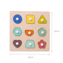 2 PCS Wooden Number Shape Matching Board(Digital Cognition)